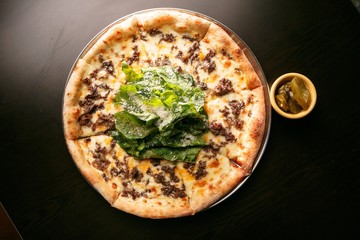 Italian pizza on a plate