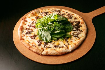Italian pizza on a plate
