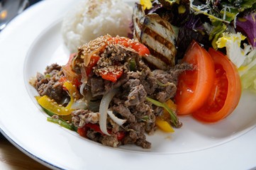 Western home-cooked food on a plate