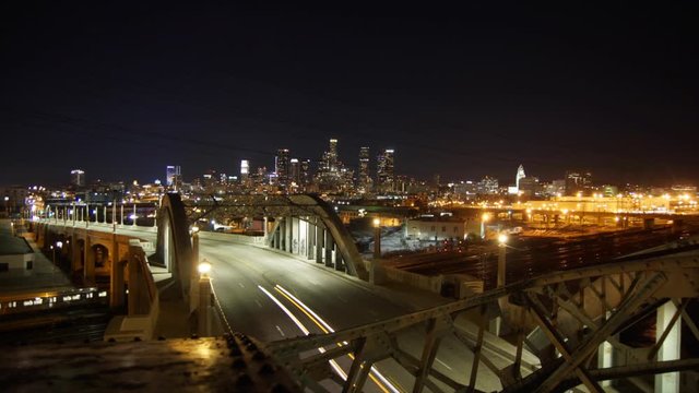 The now destroyed LA Bridge at Night | a time-lapse