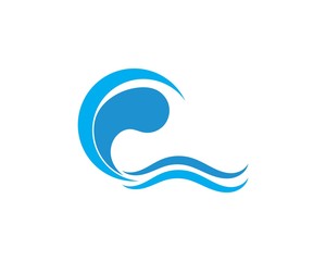 Water Wave symbol and icon Logo Template