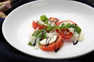 Tomato Cheese Salad on Plate