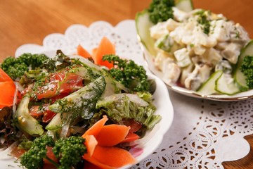 Tomato Cheese Salad on Plate