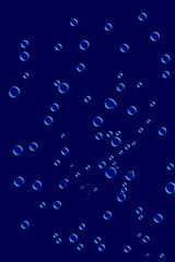 Illustration of image of water drops, carbonic acid, bubbles, etc.　水滴、炭酸、泡をイメージしたイラスト。