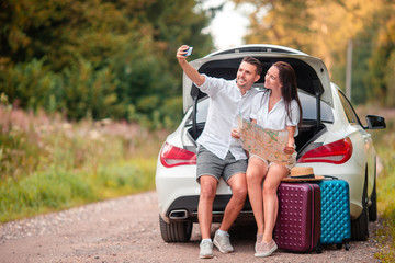 Young couple tourist enjoying on summer vacation