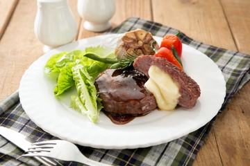 Beef steak on a plate