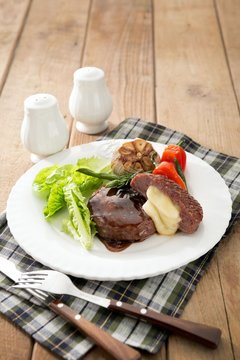 Beef steak on a plate
