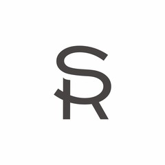 SR logo letter luxurious vector