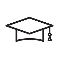 cap, graduation icon vector template