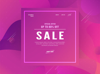 Modern abstract gradient background in liquid and fluid style. Trend design of the world. 3D illustration template for web banner, business presentation, discount, advertisement.