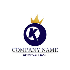Fototapeta na wymiar k letter k logo design and vector