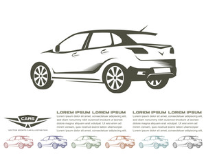 Vector illustration of sportier cross over concept