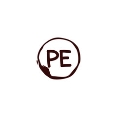 P E PE Initial logo template vector. Letter logo concept