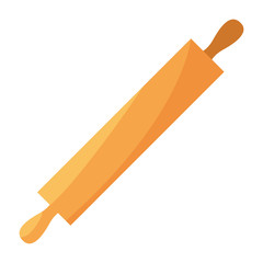 rolling pin cooking icon on white background