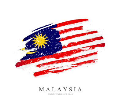 Flag of Malaysia. Vector illustration on a white background.