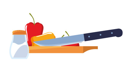 pepper salt and knife preparation cooking