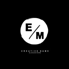 E M EM Initial logo template vector. Letter logo concept.