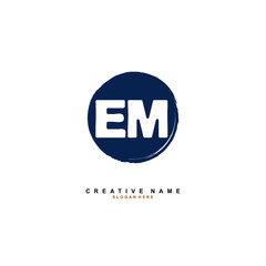 E M EM Initial logo template vector. Letter logo concept.
