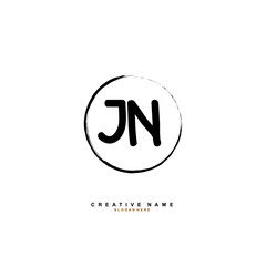 J N JN Initial logo template vector. Letter logo concept.