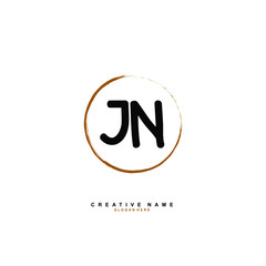 J N JN Initial logo template vector. Letter logo concept.