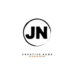 J N JN Initial logo template vector. Letter logo concept.