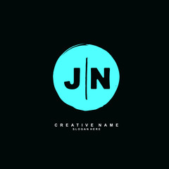 J N JN Initial logo template vector. Letter logo concept.