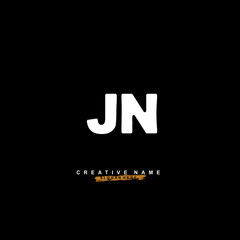 J N JN Initial logo template vector. Letter logo concept.