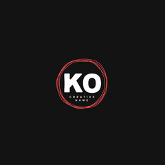 K O KO Initial logo template vector. Letter logo concept