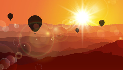 Some Balloons In The Sky, Mountains