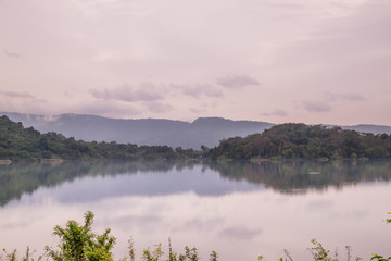 Obraz na płótnie Canvas Beautiful reservoir in the morning