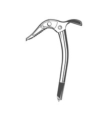 Vector graphic logo concept. Climbing equipment. Logo for an active lifestyle. Symbol emblem, element, print.