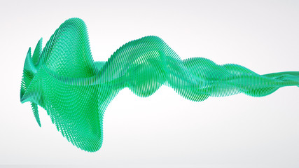 Elegant stream of smoke, particles. 3d illustration, 3d rendering.