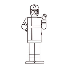 flat design people happy labor day