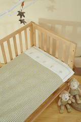 Baby bed, children's mattress, clean and tidy children's bedroom