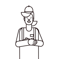 flat design people happy labor day