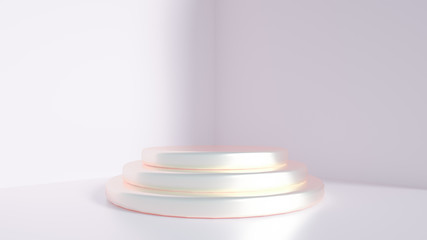 Beautiful luxury background pedestal. 3d illustration, 3d rendering.