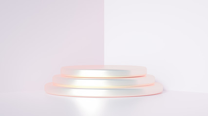 Beautiful luxury background pedestal. 3d illustration, 3d rendering.