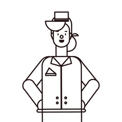 flat design people happy labor day