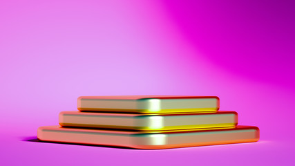 Fototapeta premium Beautiful luxury background pedestal. 3d illustration, 3d rendering.