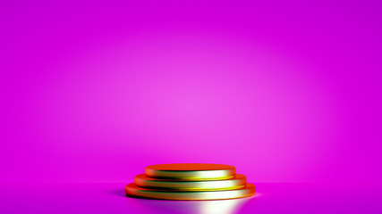 Beautiful luxury background pedestal. 3d illustration, 3d rendering.