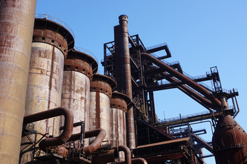 Fototapeta na wymiar Vitkovice steel industrial buildings from Ostrava