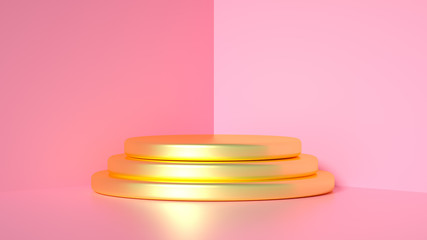 Beautiful luxury background pedestal. 3d illustration, 3d rendering.