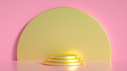 Beautiful luxury background pedestal. 3d illustration, 3d rendering.