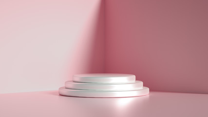 Beautiful luxury background pedestal. 3d illustration, 3d rendering.