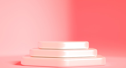 Beautiful luxury background pedestal. 3d illustration, 3d rendering.