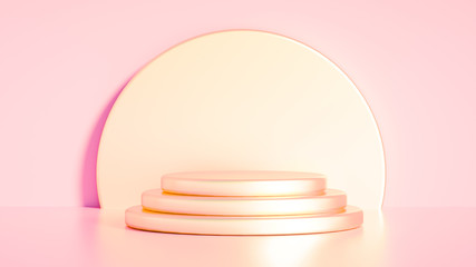 Beautiful luxury background pedestal. 3d illustration, 3d rendering.