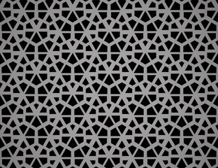 Fototapeta na wymiar Abstract geometric pattern. A seamless vector background. Black and grey ornament. Graphic modern pattern. Simple lattice graphic design