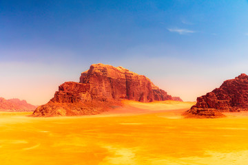 Wadi Rum Desert - Massif of Umm Al Ishrin