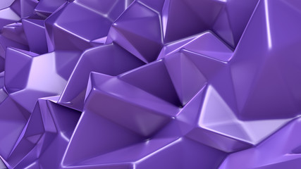 Obraz premium Abstract triangle crystal background. 3d illustration, 3d rendering.