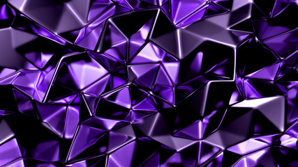 Fototapeta premium Abstract triangle crystal background. 3d illustration, 3d rendering.